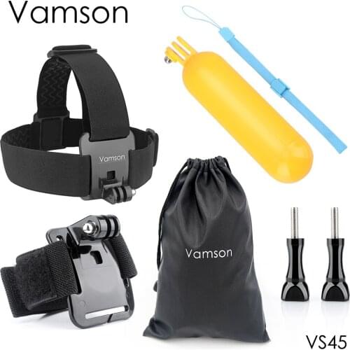 Vamson for Gopro Hero 5 4 3 Accessories kit Head Strap For Xiaomi Yi 4 K Head Strap Floaty Bobber for SJCAM VS45