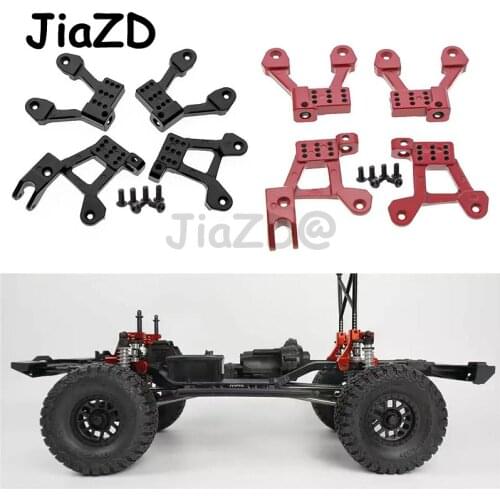 4pcs/set Aluminum Rear & Front Shock Mount Set Suspension Connection For Axial SCX10 90046 1/10 RC Car W09