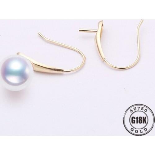 New Design Circle Earrings Solid 18K Solid Gold Accessorie Earings Women Girls Romantic Jewelry Making Wedding Fine Gift