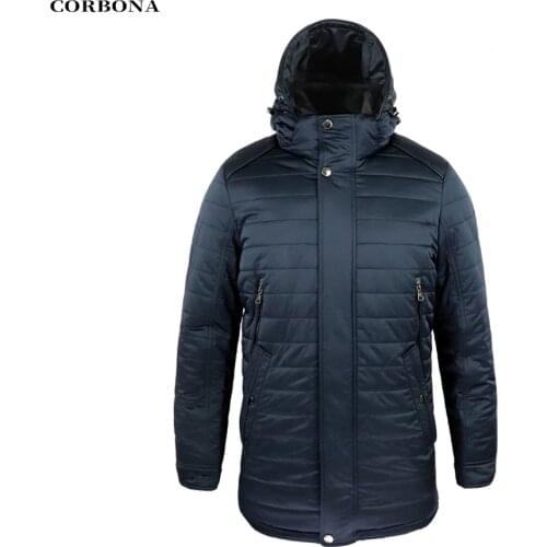 CORBONA 2021 Oversize Winter Windproof Men’s 100% Cotton Jacket Detachable Hat Real Mink Fur Collar Outdoor Male Warm Long Coat