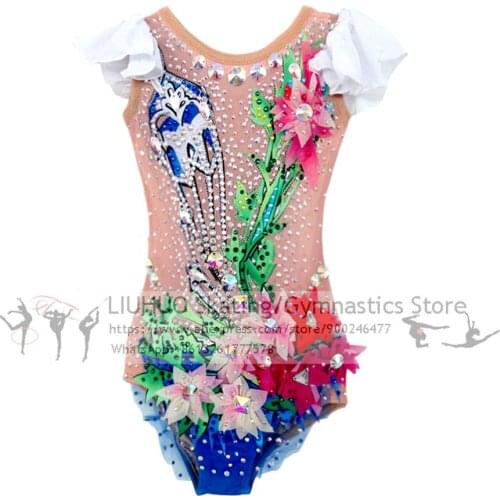 LIUHUO Rhythmic Leotards Girls Ballet Performance Wear Women Kids Competition Skirts Rhythmic Leotards Child Figure Skating