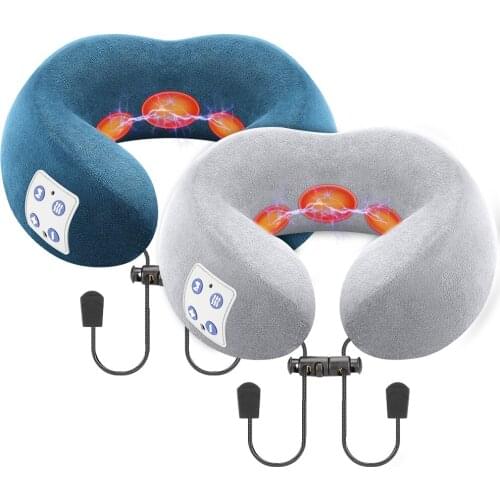 9 Mode Electric Intelligent Voice Neck massager Pillow Ushaped Multifunction Shoulder Cervical Massager Home Car Relaxing Massag