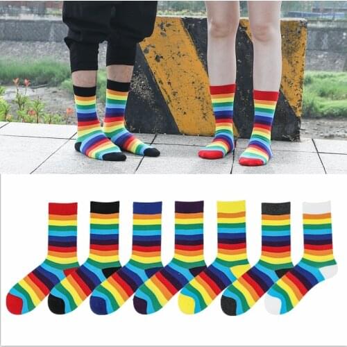 Large Size Men Socks Hot Sale Standard Business Casual 2021 New Socks Striped Happy Cotton Sokcs Colorful Men Long Socks