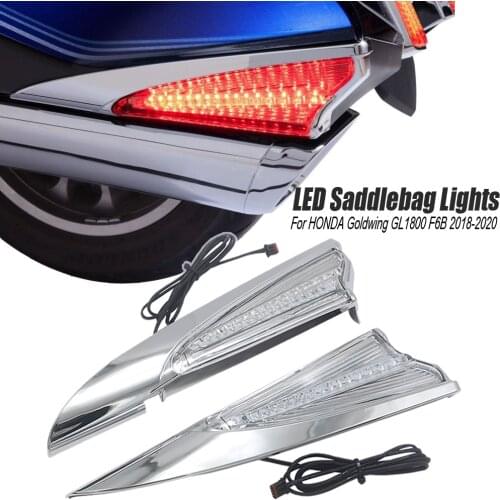 New For HONDA Gold Wing GL 1800 Goldwing GL1800 F6B 2018 2019 Motorcycle Saddle Bag Accent Swoop LED Light Case Cover 2020