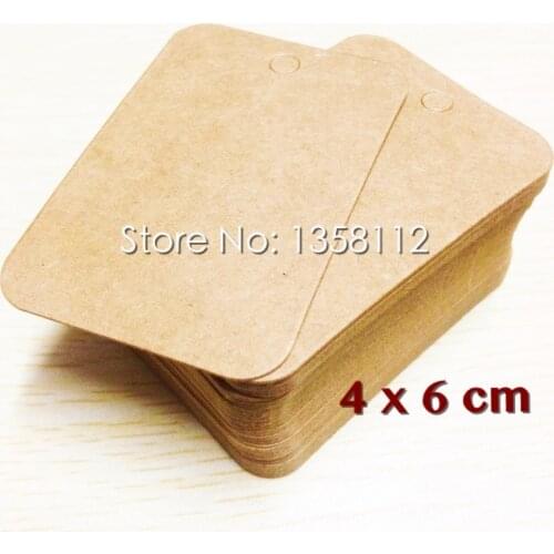 Wholesale 4x6cm kraft hangtag garment hang tag cloth tag price tag hand written tag