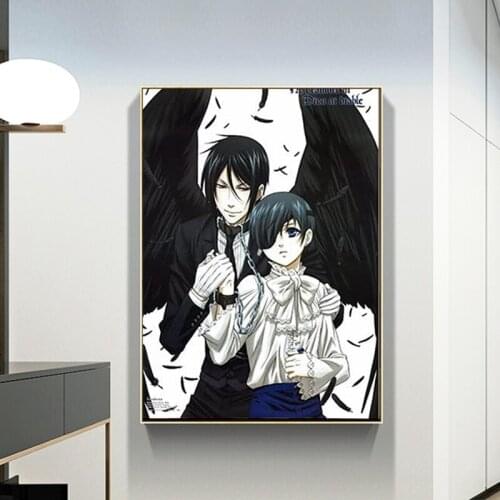 Black Butler Anime Poster Hepburn Kuroshitsuji canvas poster hd print wall art painting home decor frame artwork
