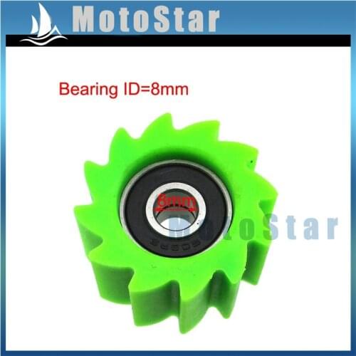 8mm Green Chain Roller For Kawasaki KX250F KX450F Pit Dirt Trail Bike 2006 2007 2008 2009 2010 2011 2012 2013 2014 2015 2016
