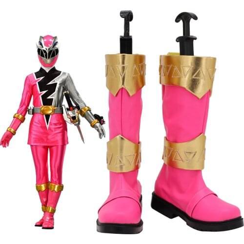 Kishiryu Sentai Ryusoulger Ryusoul Pink Cosplay Boots Master Pink Cosplay Shoes Custom Made Any Size