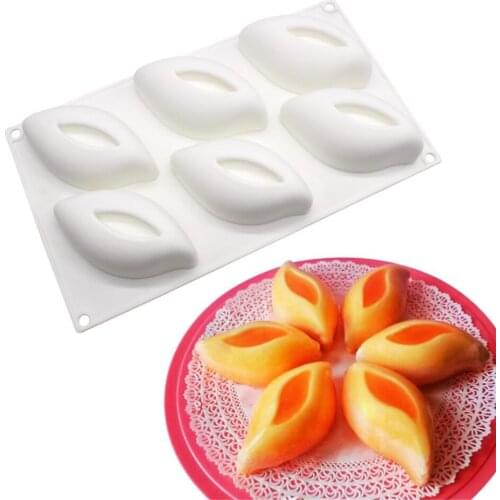 6 Cavity Pea Pod Silicone Mold For Baking Mousse Pastry Pudding Jelly Cake Mould Cake Decorating Tools Kitchen Accessories
