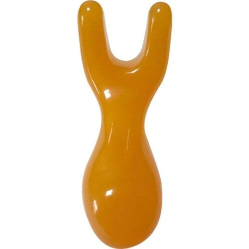 Resin Honey Wax Nose Scraping Y-shaped Massage Scraping Stick Cervical Facial Meridian Acupoint Nursing Manual Health Care Tool