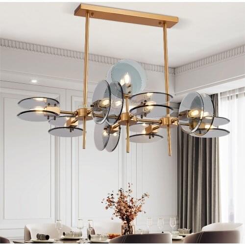 Modern Chandelier Branching Structure Creative Design Home Lighting Luxury Gray Glass Hanging Lamp For Living Room Dining Room