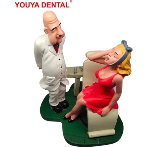 Dentistry Decoration Dentist Gifts Ladys Extract Tooth Sculpture Dental Figurines Clinic Desktop Showcase Ornament Furnishings