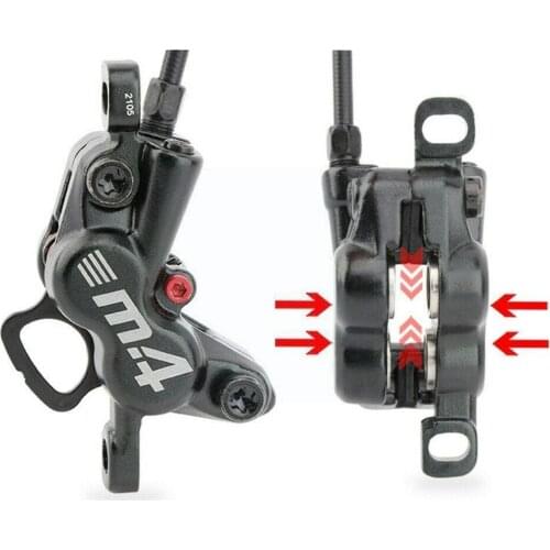 MT420 MTB Brake Bicycle Hidraulic 160mm Disc Brake Right Rear Front/Left Oil Brake 800/1400mm Bike Four-Piston Brake L0R1