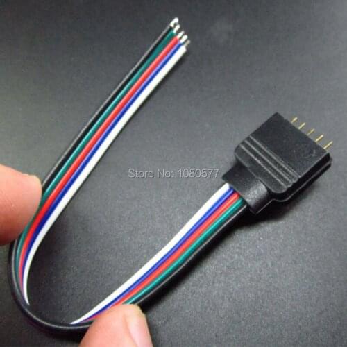 20pcs LED strip connector with 5pin male needle For 5050 SMD 12mm width RGBW RGBWW LED Strip