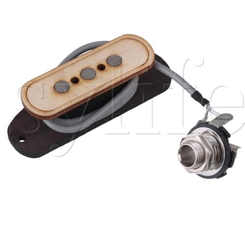 3-pole 4.3K Pre-wired 3 String Bass Pickup&Input Jack for Cigar Box Guitar