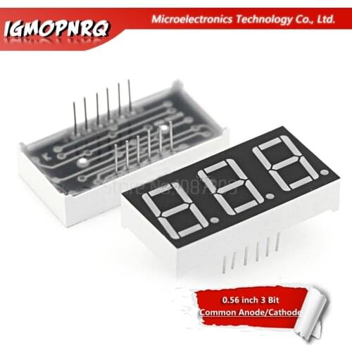 5pcs Digital tube segment Common Anode Cathode Red 3 Bit digital Tube 0.56 inch hjxrhgal Red LED Display