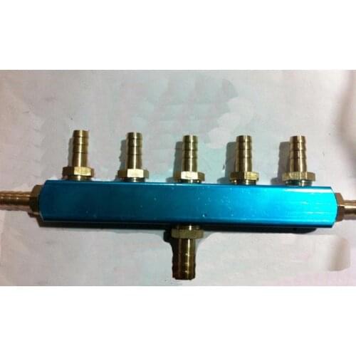 8 Way Fit 5mm I/D Tube Pneumatic Quick Coupler Socket Manifold Block Splitter