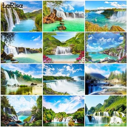 Diamond Mosaic Mountain Cross Stitch Kit Natural Diamond Painting Waterfall Landscape Diamond Embroidery Scenery Handmade Gift