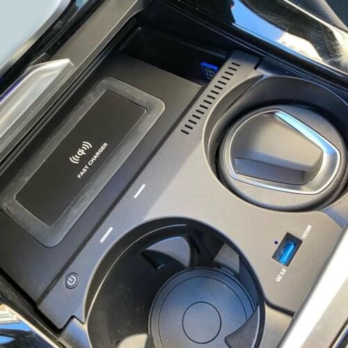 15W car wireless charger for BMW X3 X4 G01 G02 2018 2019 2020 2021 wireless charging phone charger charging plate accessories