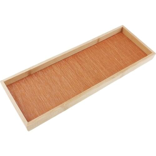 Bamboo Rectangle Tea Tray Kungfu Tea & Coffee Serving Tea Tray Storage Water Tea Tray Beige