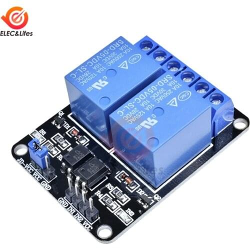 5V 2 Channel 2CH Optocoupler Relay Module Board 8051 AVR PIC DSP ARM MSP430 TTL Logic For Arduino AC 250V 10A DC 30V