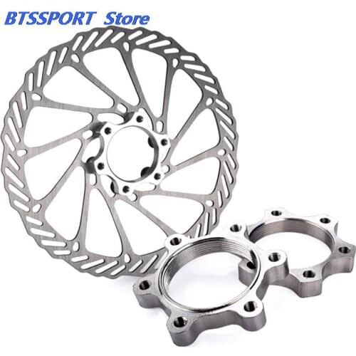 Hot Sale 2pcs Bicycle Bike Freewheel Threaded Hubs Disk Disc Brake Rotor 6 Bolt Flange Adapter