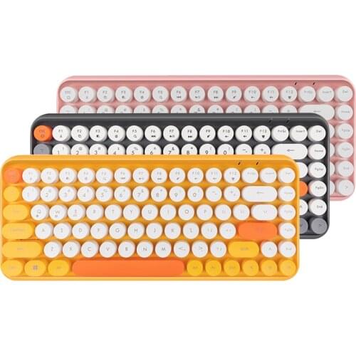 Mini Wireless Bluetooth Keyboard Round Button Gaming Keyboard For Macbook PC Gamer Laptop iPad Tablet Computer Andorid Keyboard