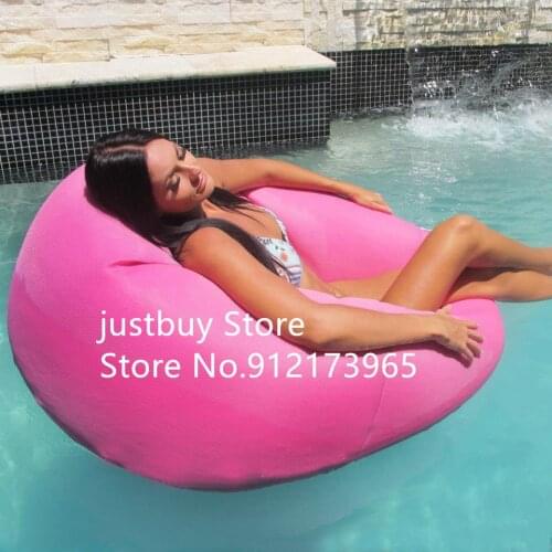Pink color garden pool side sitting chair hotsell outdoor indoor giant beanbag sofa chair bean bag cover wholesale