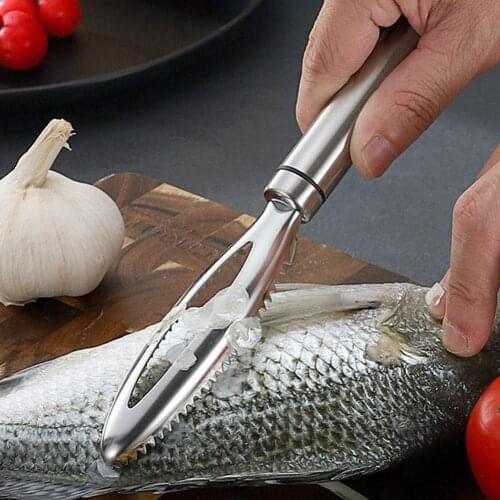Kitchen Accessorie Fish Scales Scraping Graters Fast Remove Fish Cleaning Peeler Scraper Fish Bone Tweezers Tool Gadge