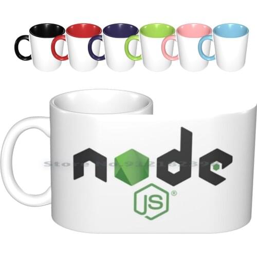 Node.js Logo [ High-Resolution Export For Hq Print ] Ceramic Mugs Coffee Cups Milk Tea Mug Nodejs Node Js Node Javascript