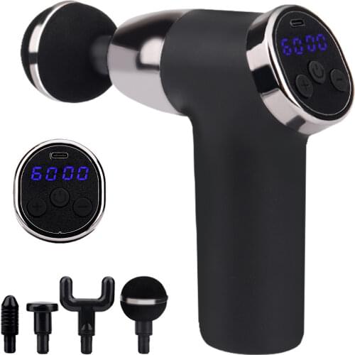 Massage Gun Deep Tissue Percussion Muscle Massager For Pain Relief 20 Speeds LCD Touch Display Fascia Gun Electric Body Massager