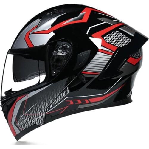 Motorcycle Helmet Men Flip Up Casco Moto Racing Modular Dual Lens Motocross Moto Helmet Full Face Helmets Capacete Casque DOT