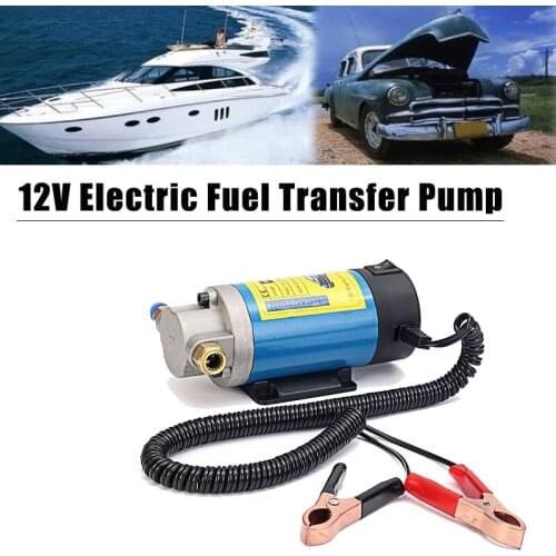 12V 100W Electric Oil Transfer Pump Portable Self-Priming Diesel Fluid Extractor Water Transfer Pump for Car Motorcycle Boat