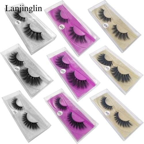 New 1pais 7mm-16mm Natural Long 3D False Eyelashes Fake Lashes Makeup Kit Tool Mink Lashes Extension Mink Eyelashes Maquiagem