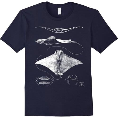 2019 New Short Sleeve Casual Stingray Anatomy T-Shirt | Sharks Rays Oceanography Sea Life Man T Shirt Good Quality