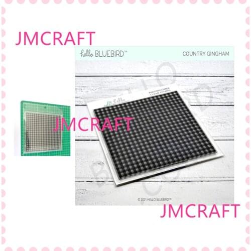 JMCRAFT 2021 New Square Lattice Background Transparent Stamp Scrapbooking Stamping DIY Album Rubber Gift Card Stencil