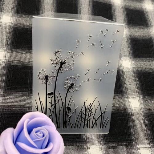 Dandelion flying in the sky view DIY Plastic Embossing Folders for DIY Scrapbooking Paper Craft/Card Making Decoration Supplies
