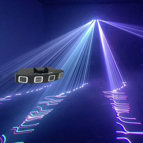 Full-color fan-shaped DJ laser beam line RGB, suitable for disco family parties, KTV, nightclubs, music parties, etc