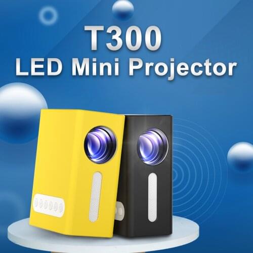 Mini Portable Projection T300 Household LED Projector Device with Short-focus Optical Len TFT LCD Display 320*240 Resolution