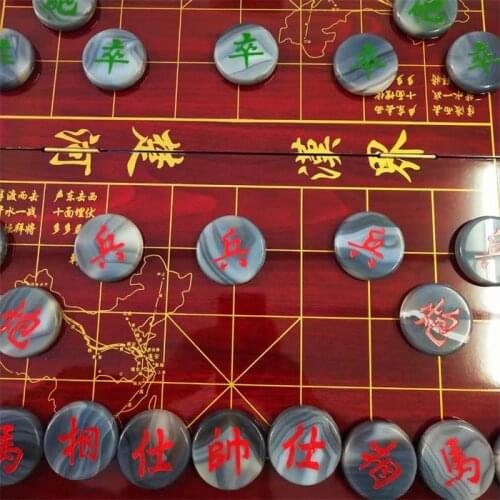 Agate Luxury Chinese Chess Set Large Creativity High-end Gift Chess Folded Board Interactive Game Brettspiel Family Games EK50QL