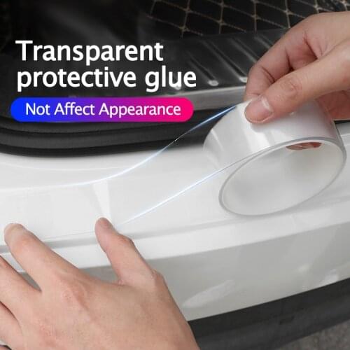 Car Door Anti-Collision Strip Invisible Transparent Body Film Adhesive Tape Protect Border Scratch Pedal Protection Sticker