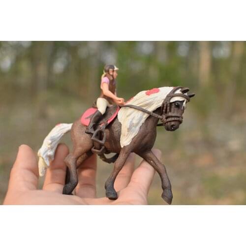 Pvc figure model toy rider + horse
