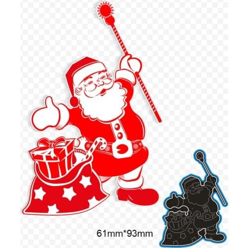61*93mm FATHER CHRISTMAS Metal Cutting Dies and Stamps Stencil for DIY Scrapbooking Photo Album Embossing Paper Card