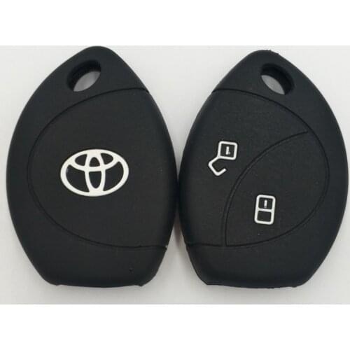 Silicone Car Key Cover for Toyota Corolla Rav4 Camry 70 Prado RAV 150 2 Button Key Case Holder Accessories Shell 2019 2020 2021