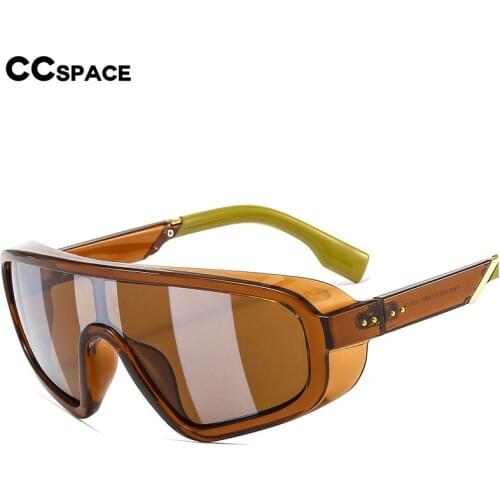 46602 Oversized One Lens Goggle Sunglasses Men Women Fashion Shades UV400 Vintage Glasses