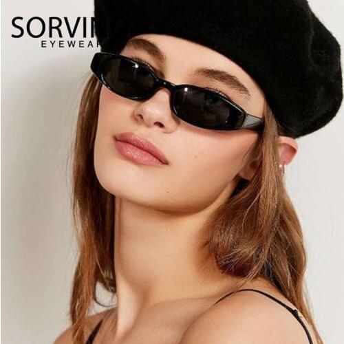 SORVINO Small Narrow Cat Eye Sunglasses 2020 Women Men Designer Festival Goggle Retro Tiny Candy Cateye Sun Glasses Shades SN224