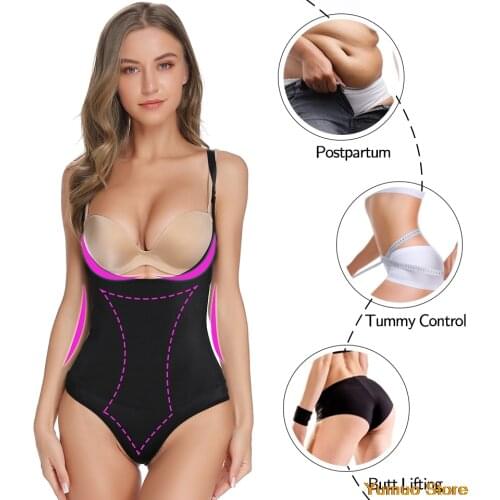 Women shapewear bodysuitthong body shaper slimming underwear weightloss fat burner tummy controlbodybrieferwaist cinchersgirdles