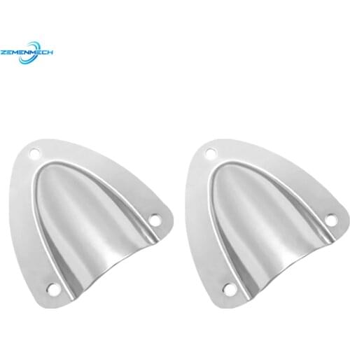 2PCS Stainless Steel Midget Clam Shell Wire Cable Vent Cover Hose For Rowing Marine Yacht Surfing Water Sport Marine Accessories
