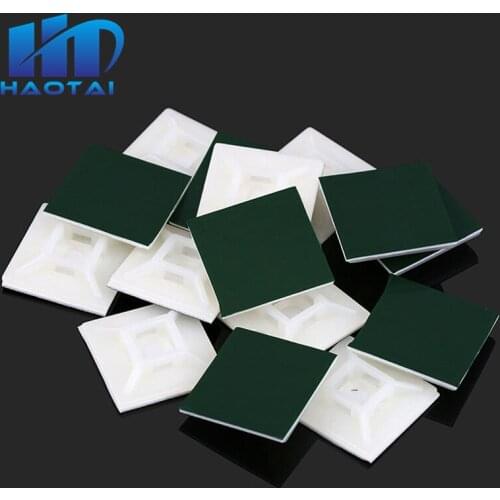 20Pcs 30*30 mmPlastic Self Adhesive Cable Tie Mount Base Holder White 30*30mm Since the glue type positioning