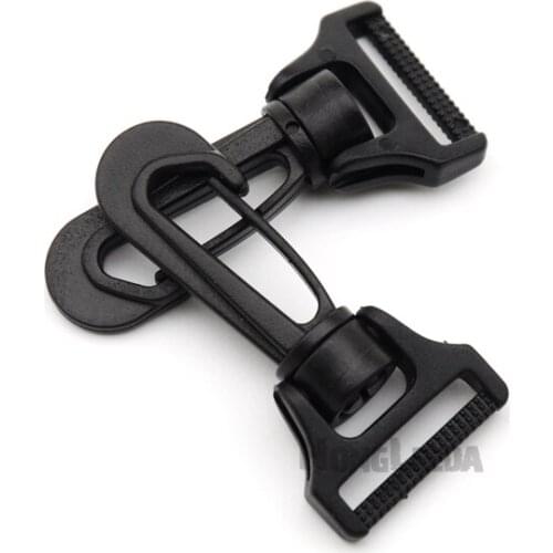 30pcs C-606 black 25mm 1inch plastic spring snap clip hooks carabiner for backpack swivel snap hook paracord strap hooks